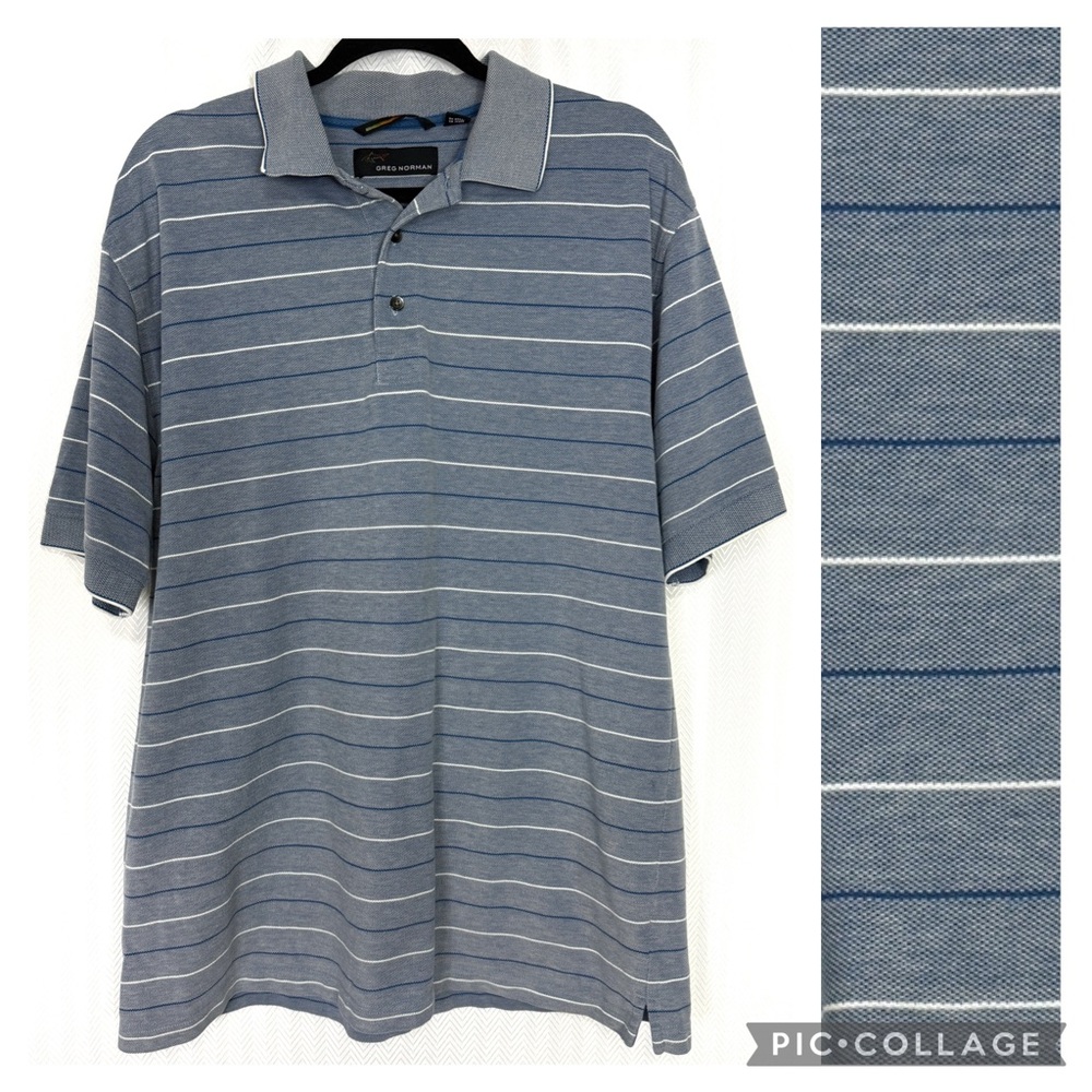 Greg Norman Pique Men's Polo Shirt Size Large